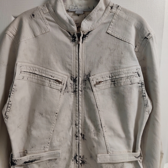 STELLA McCartney Acid Wash Zip Denim Utility Jumpsuit $1330 Size 40 US Med - Picture 13 of 16